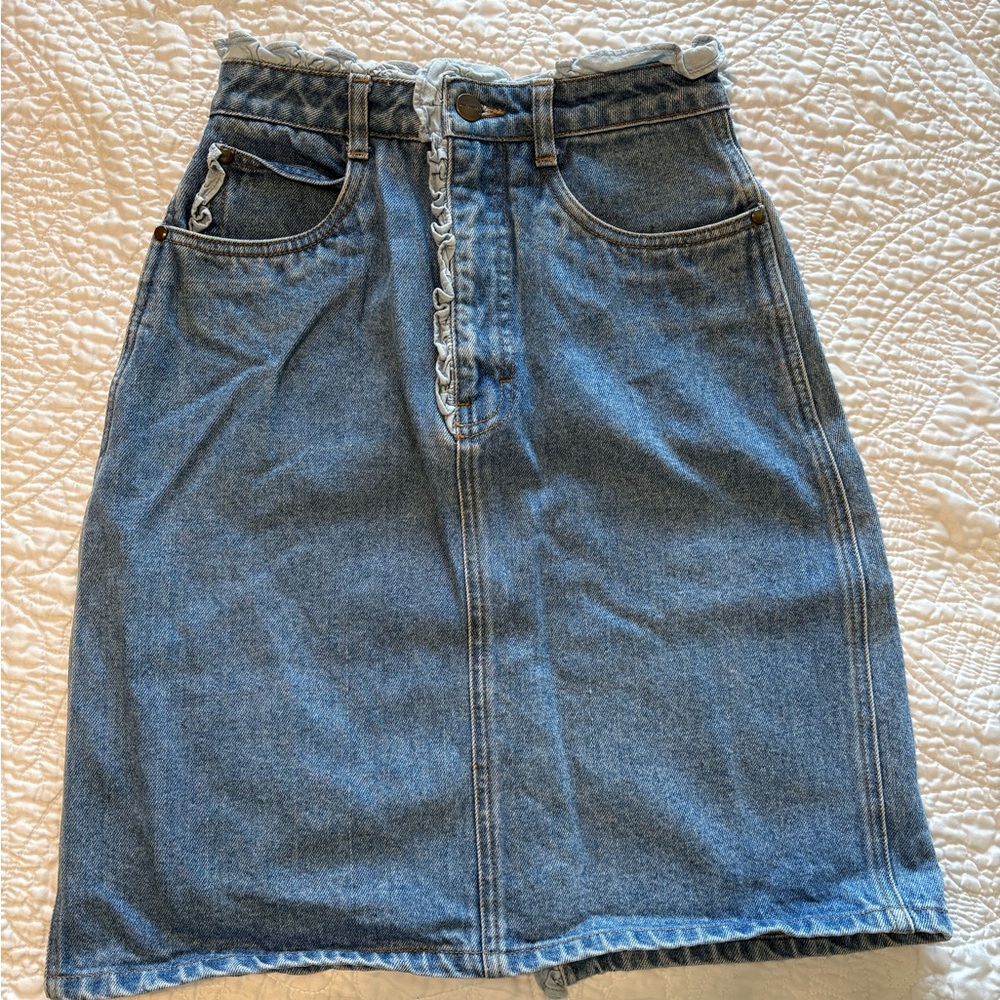 Union Bay Denim Ruffle Skirt
